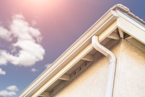 seamless aluminum gutters on a residential home